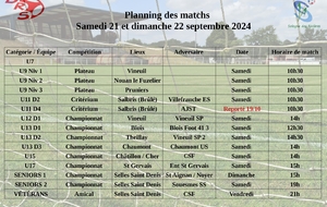 Planning des matchs 