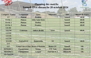 Planning des rencontres