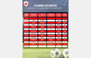 Planning des matchs !