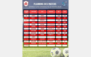 Planning des matchs