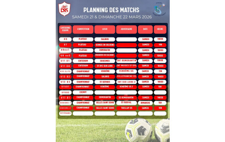 Planning des matchs
